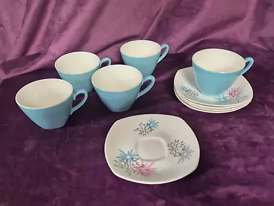 Buy Vintage Midwinter Stylecraft Quite Contrary Jessie Tait  Cups & Saucers Set Of 5 • 35£