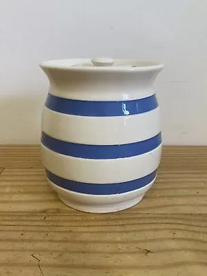 Buy Staffordshire Pottery Chefware Blue And White Striped Pot • 12£