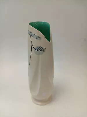 Buy Vintage Rare Burleigh Ware Green Leaf Design Patterned Vase Decorative Collector • 6.99£