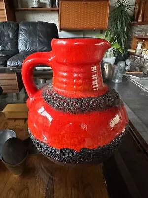 Buy Vintage 1970s West German Pottery Bay Keramik Fat Lava Jug Vase - Shape 631 / 20 • 40£