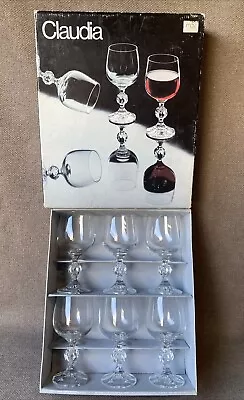 Buy Bohemia Claudia Wine Glass Set Of 6  Fine Lead Crystal Stemware 190ml~Have 3 Box • 32.60£