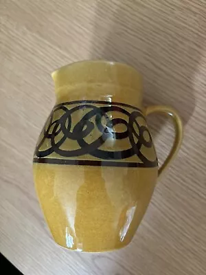 Buy Brixham Pottery Studio Pottery JUG Devon 14 Cm Hand Decorated Vintage Stoneware • 15£