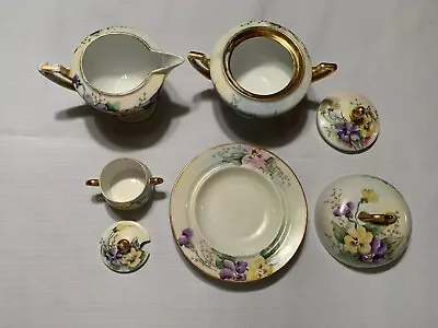 Buy Bavarian/Austrian Fine China Hand Painted Pansy Pattern • 46.60£