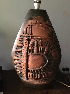 Buy 1960s /70s Brutalist Tremaen Pottery Lamp • 225£