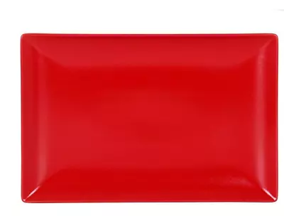 Buy VIEJO VALLE Stoneware Red Rectangular Dinner Plates Large Steak Plates • 5.59£