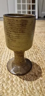 Buy Pottery Goblet Stoneware Brown • 4.99£