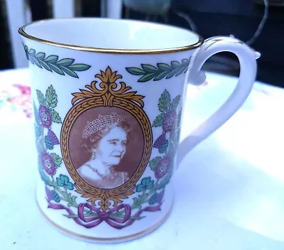 Buy Queen Mother 80th Birthday Mug By Spode Gold Rim Fine Bone China Made In England • 7.95£
