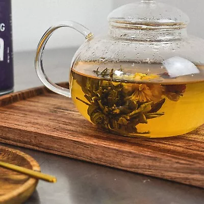 Buy Heat Resistant Glass Teapot Tea Sets Clear Kettle Flower Puer Tea Infuser Pot • 7.59£