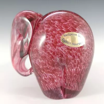 Buy MARKED Wedgwood Speckled Pink Glass Retro Elephant RSW409 • 45£