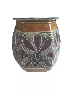 Buy Antique Royal Doulton (Lambeth) Hexagonal Jardiniere/Pot - Art Nouveau • 39.95£