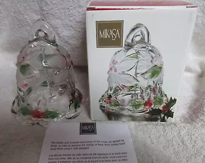 Buy Mikasa Holiday  Bloom Glass Crystal Bell, 12.75 Cm, Boxed, Excellent Condition • 5£