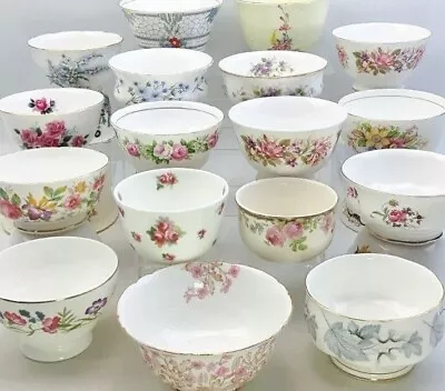 Buy Vintage English Bone China Floral Sugar Bowls - Sold Individually • 5.50£