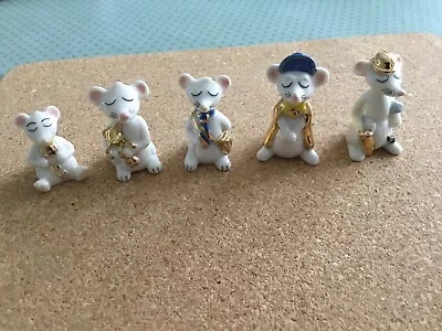 Buy Wade Town House Family Mice Whimsies.complete Set With Gold Decoration Edition. • 60£