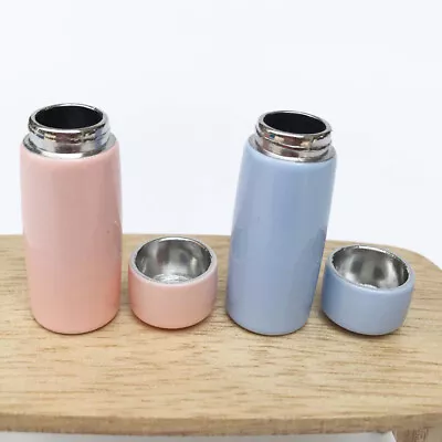 Buy 1:6 Dollhouse Miniature Metal Thermos Cup Model Dolls Water Cup Props Supplies • 5.89£