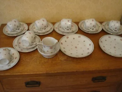 Buy Antique Edwardian Bone China Tea Set Ditsy Rose Pattern Large Amount Tea Party • 30£