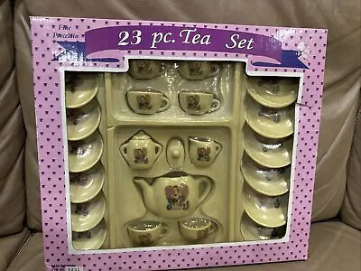 Buy Vintage 23 Pc Children’s Fine Porcelain Tea Set Pink Angel White China • 19.45£