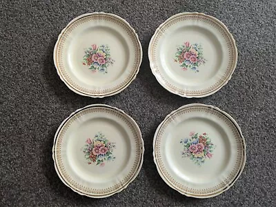 Buy 4 X Crown Staffordshire China Made For Robert Hogg Ltd, 18 Cm Floral Side Plates • 6£