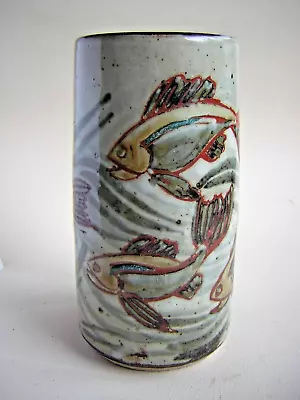 Buy Unique Studio Art Pottery Vase Fish Carp Perfect • 10.50£