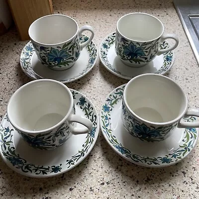 Buy Vintage Midwinter 4 Cups And Saucers Spanish Garden  • 7£