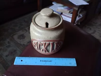 Buy Vintage Tremar Pottery, Cornwall. Stoneware Pickles Jar. 4.25  Tall, 3  Dia.  • 5.50£