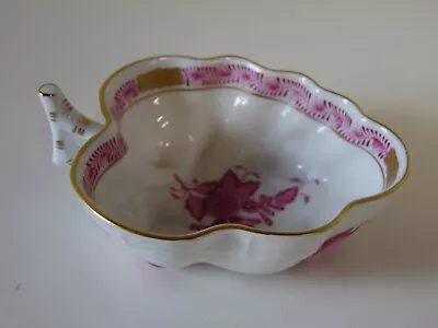 Buy Vintage Herend Hungary Porcelain Floral Leaf Trinket Dish 6801ap Raspberry Pat. • 149.10£