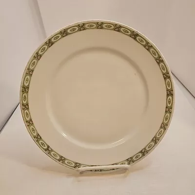 Buy Antique Kpm Germany Dinner Plate Green Border Pink & Yellow Flowers 10” • 9.33£