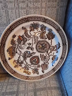 Buy Ridgway Staffordshire Jacobean Brown Sepia Colours Small Dinner Plate 9  Vintage • 60£