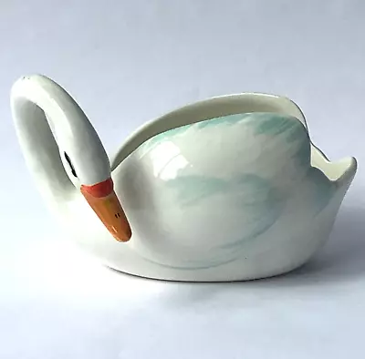 Buy Vintage W.R. Midwinter Ltd White Swan Posy Vase Trinket Bowl 1950s Hand Painted • 14£