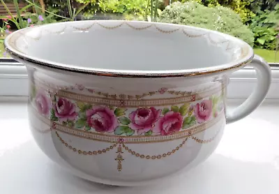 Buy Antique  Chamber Pot, Losol Ware Keeling & Co, Pink Roses, Planter, Bathroom • 30£