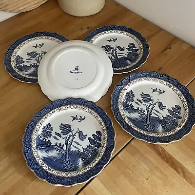 Buy Booths Real Old Willow A8025 Set Of 5 Side Plates 21cm Diameter • 4.99£