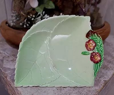 Buy Carlton Ware  Green Leaf Design Butter Dish Australian Design #2036 • 7.33£