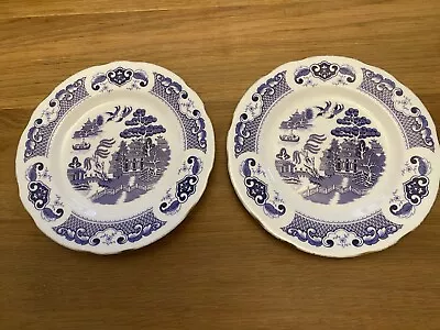 Buy Blue And White Willow Duchess Bone China England 513.  2 X 17cm Side Plates • 7.50£