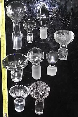 Buy Job Lot Bundle Of 9 Assorted Vintage Glass Decanter Stoppers. UK ONLY. Free Post • 8£