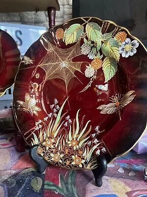 Buy Vintage Carlton Ware  Rouge Royale Plate Spider Web Design ~ Hand Painted 1930s • 30£