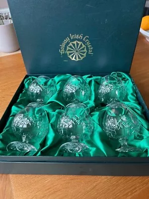 Buy Set Of 6 Galway Irish Crystal Brandy Cognac Glasses With Original Box • 29.99£