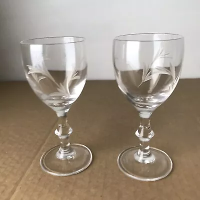 Buy EDINBURGH Crystal Wine Glasses Pattern MRUK12 Cut Meadow Flowers Pair 5 1/2  • 19.99£