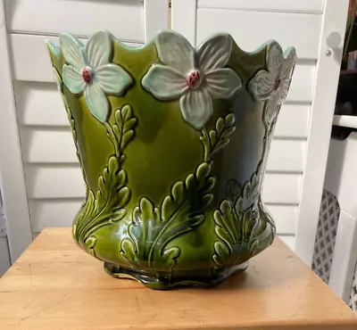 Buy Antique/vintage Majolica Plant Pot Jardiniere • 120£