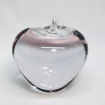 Buy Vtg Wedgewood Crystal Apple Paperweight England Marked 3  X 1 1/4 Base X 2 1/2 H • 28.88£