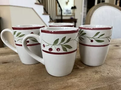 Buy Vintage Royal Norfolk Porcelain Pottery Berry Cherry Mugs 12oz • 23.30£