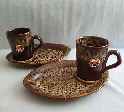 Buy Pair Fosters Studio Pottery Honeycomb Mug & Large Saucer/Tennis Plate Vintage • 18£