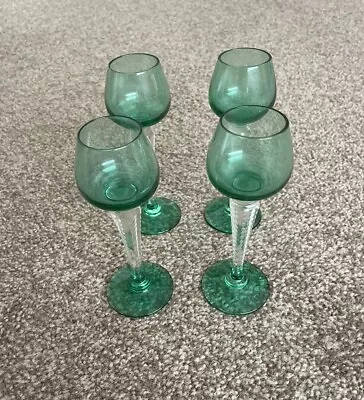 Buy Green Crystal Shot Glasses With Stem - Set Of 4 • 5.50£