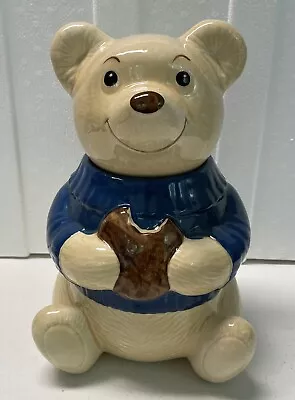 Buy Bear Blue Sweater By Metlox Ceramic Cookie Jar 11.25” Vintage - Mint Condition • 23.30£