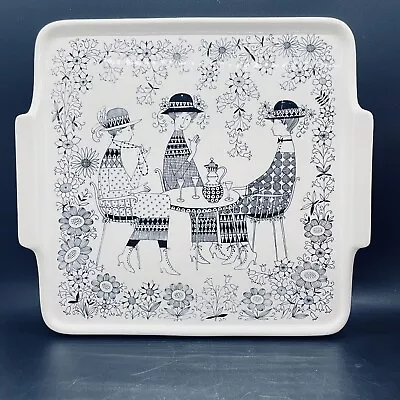 Buy Vintage Mid-Century Arabia Finland Emilia Garden Tea Party Tray Plate Dish • 186.38£