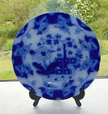 Buy Antique Flo Blue English Pottery Plate Decorated In Oriental Style 25.5cm • 10£