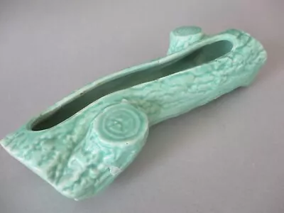 Buy Vintage Green Studio Ceramic Art Pottery Posy Log Vase Flower Trough C1940’s • 3.50£
