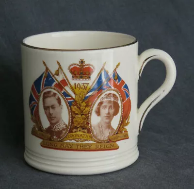 Buy Antique George VI & Queen Elizabeth Coronation Mug 1937 Bovey Pottery Devon • 7.99£