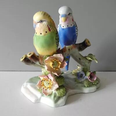 Buy Vintage Royal Adderley Budgie Budgerigar Birds Figurine Floral Bone China • 39.99£