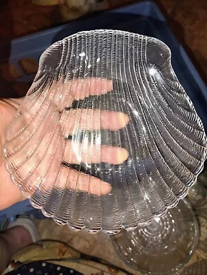 Buy Vintage Scallop Shell Bowl Cut Glass • 9.32£