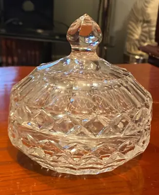 Buy VINTAGE ROYAL BRIERLEY Cut Glass Crystal Large Lidded Bon Bon Dish Bowl Pot • 4.99£