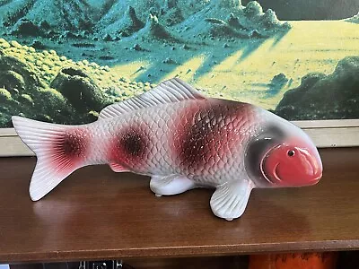 Buy Laura Ashley Large Ceramic Pottery Koi Carp Red TV Television Fish 30cms • 18£